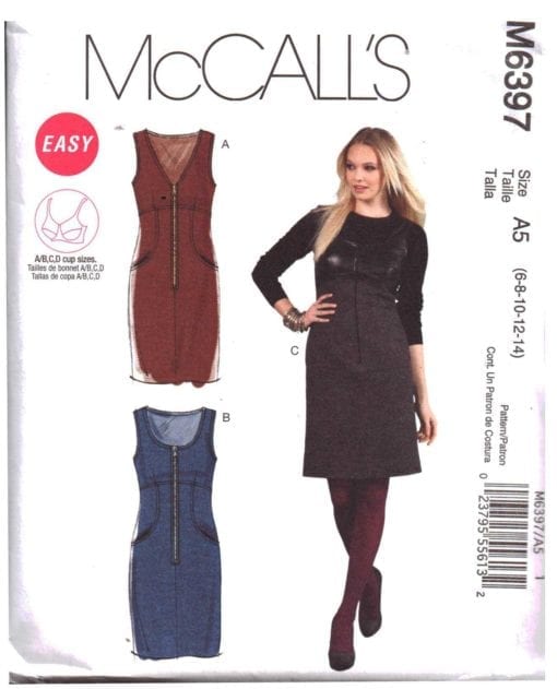 McCall's M6397 Jumper Size: A5 6-8-10-12-14 Uncut Sewing Pattern