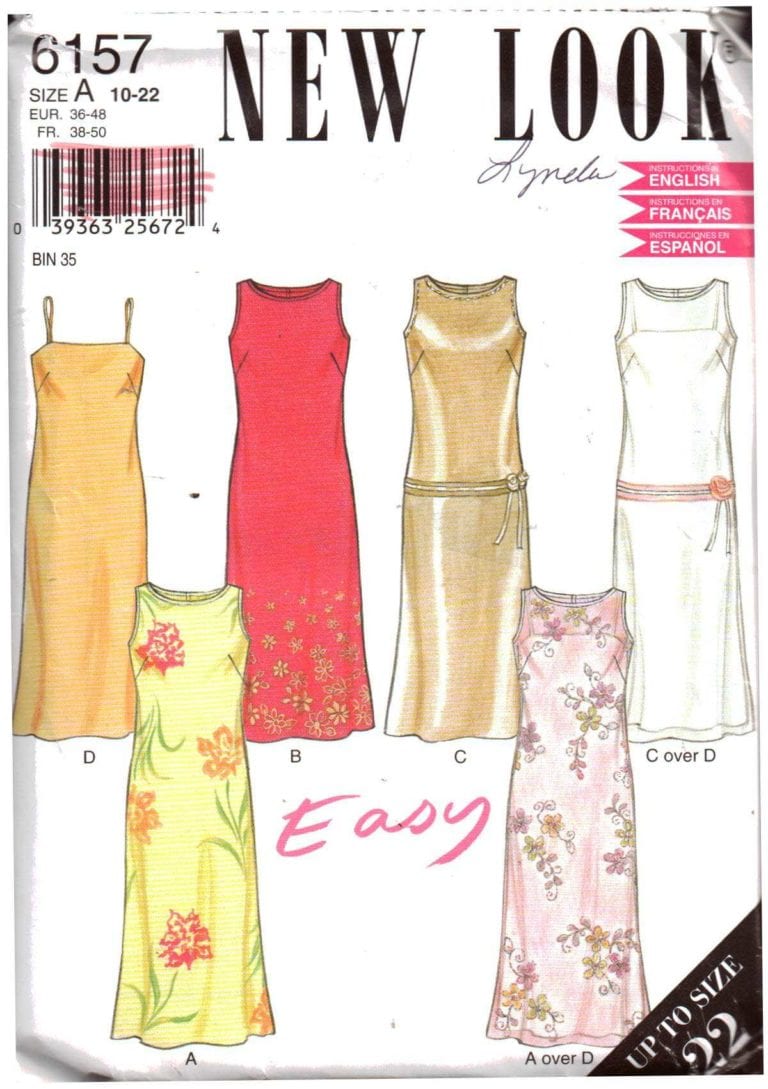 New Look 6157 Dress Size: A 10-22 Uncut Sewing Pattern