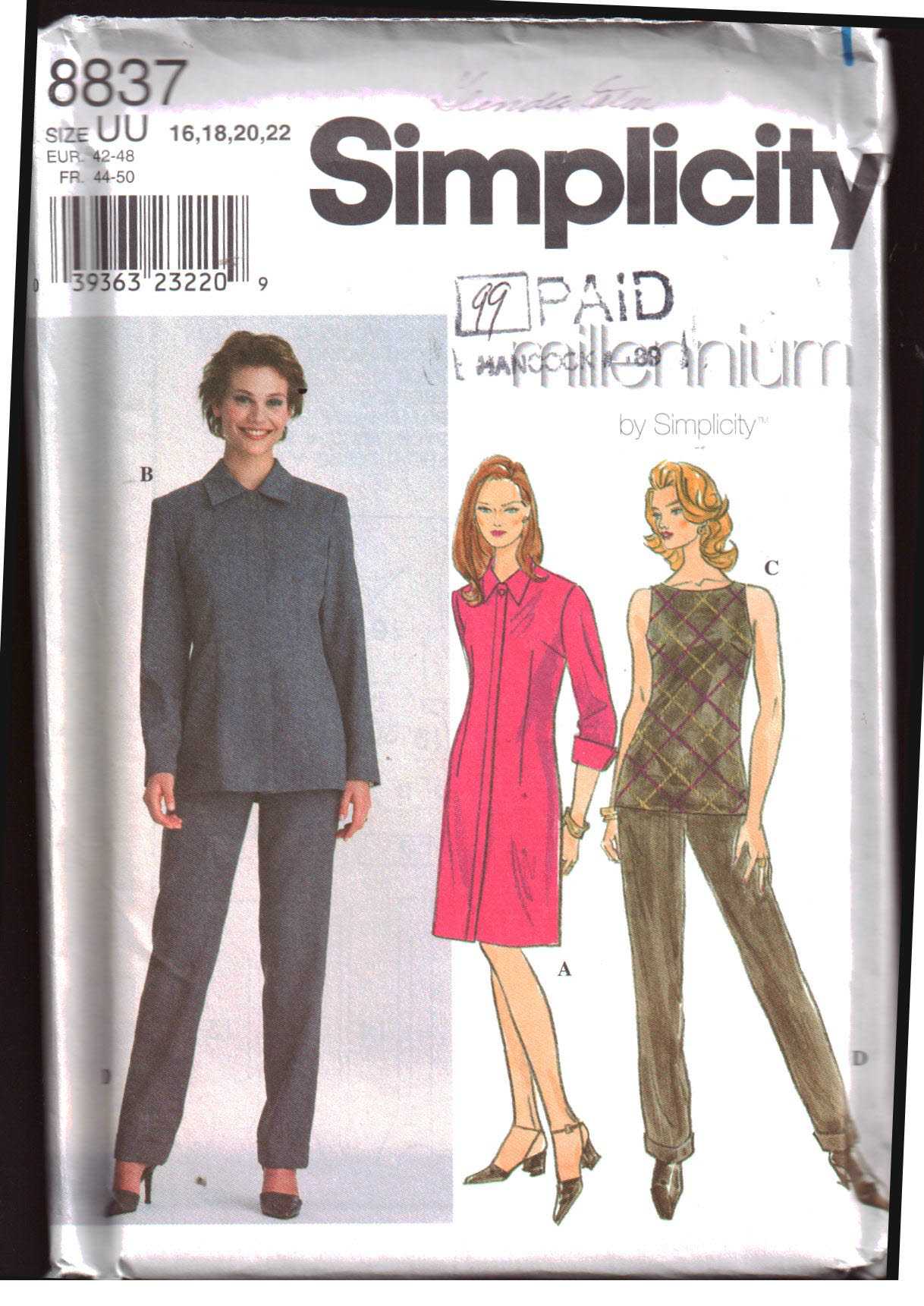 1950s Womens Suit Pattern Simplicity 1278 Sz S B30 - Ruby Lane