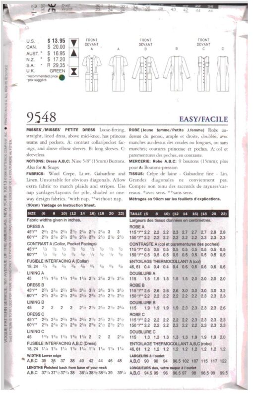Vogue 9548 S 1