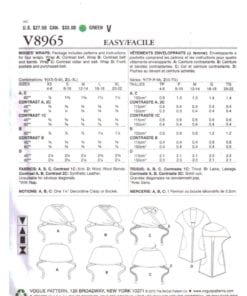 Vogue V8965 S 1
