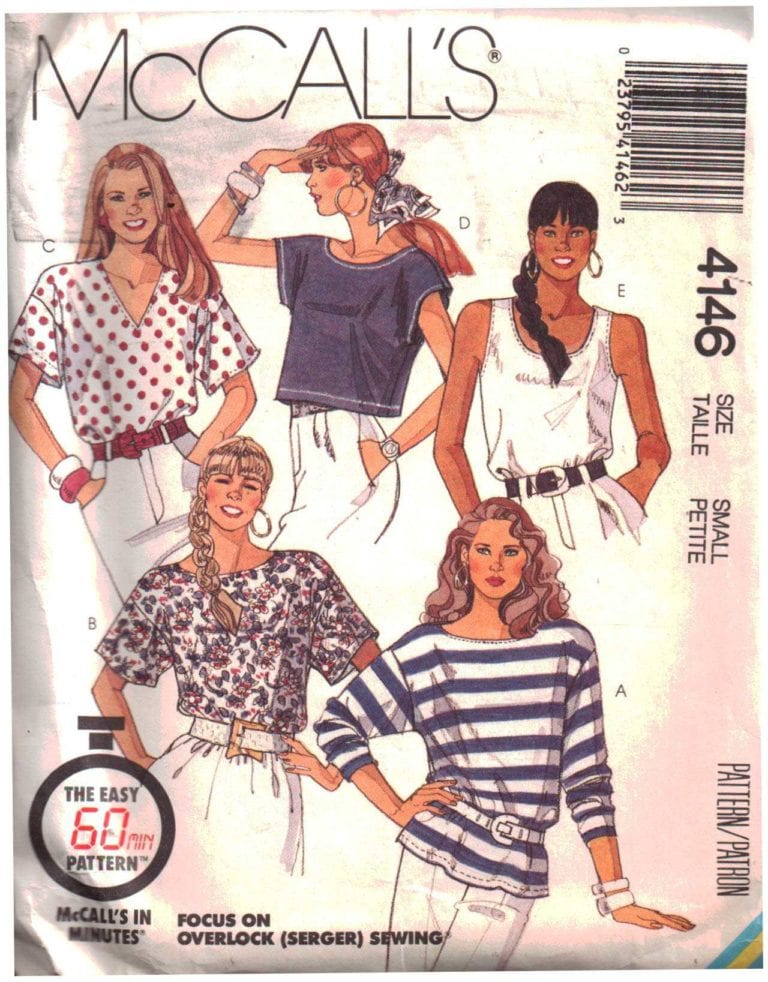 McCall's 4146 Tops Size: 10-12 Uncut Sewing Pattern