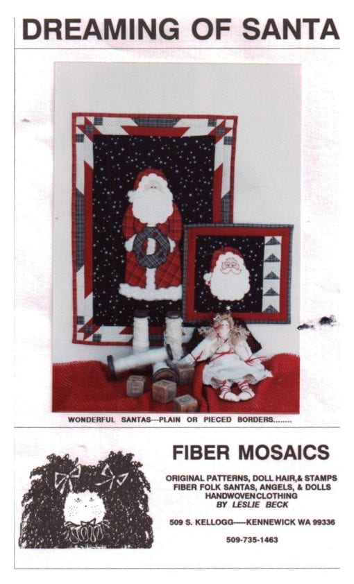 Fiber Mosaics Dreaming of Santa Quilt