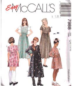McCall's M4444 Dress in two lengths Size: BB 8-10-12-14 Used Sewing Pattern
