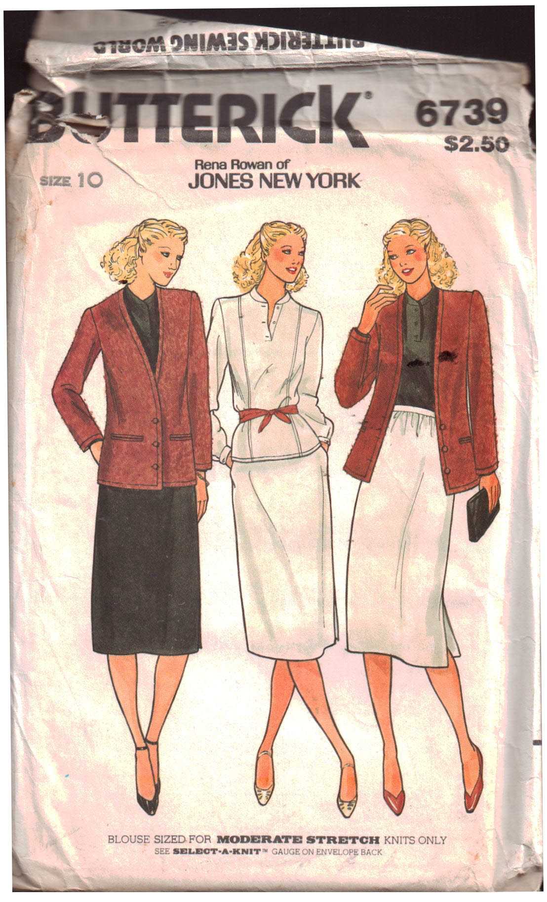 Butterick 6739 Jacket, Blouse, Skirt Size: 10 Uncut Sewing Pattern