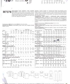 McCalls M7378 M 1