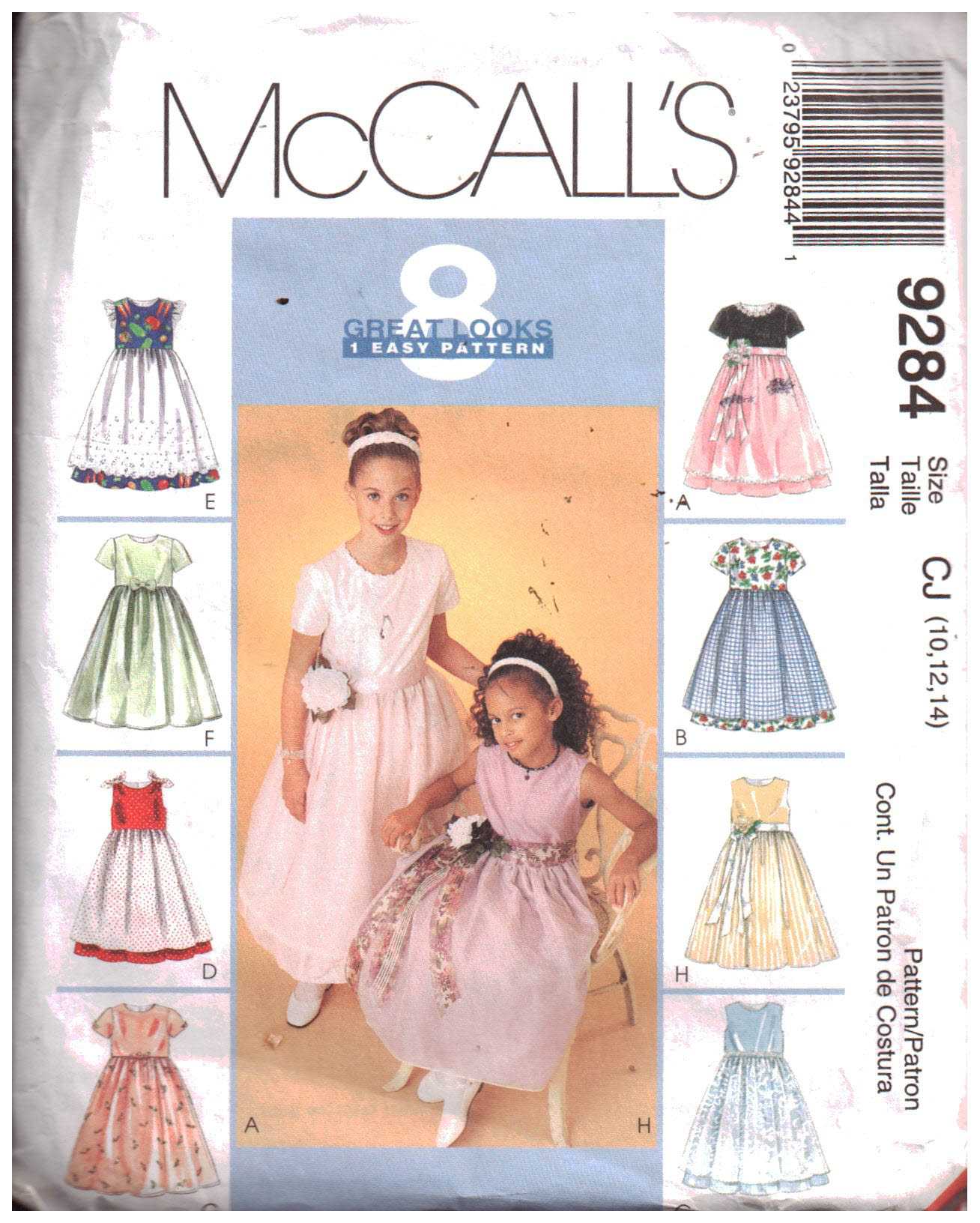 8724 McCalls Sewing Pattern Uncut Misses Semi Fitted Dress Size 10 12 14