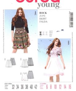 Retired Uncut Burda  Misses Skirt Shirt Sweater Super Combination Pattern 4386 Size 6 8 10 1214 16 18European size 32-44