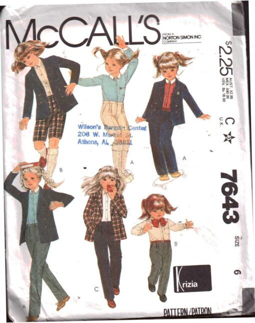 McCalls 7643