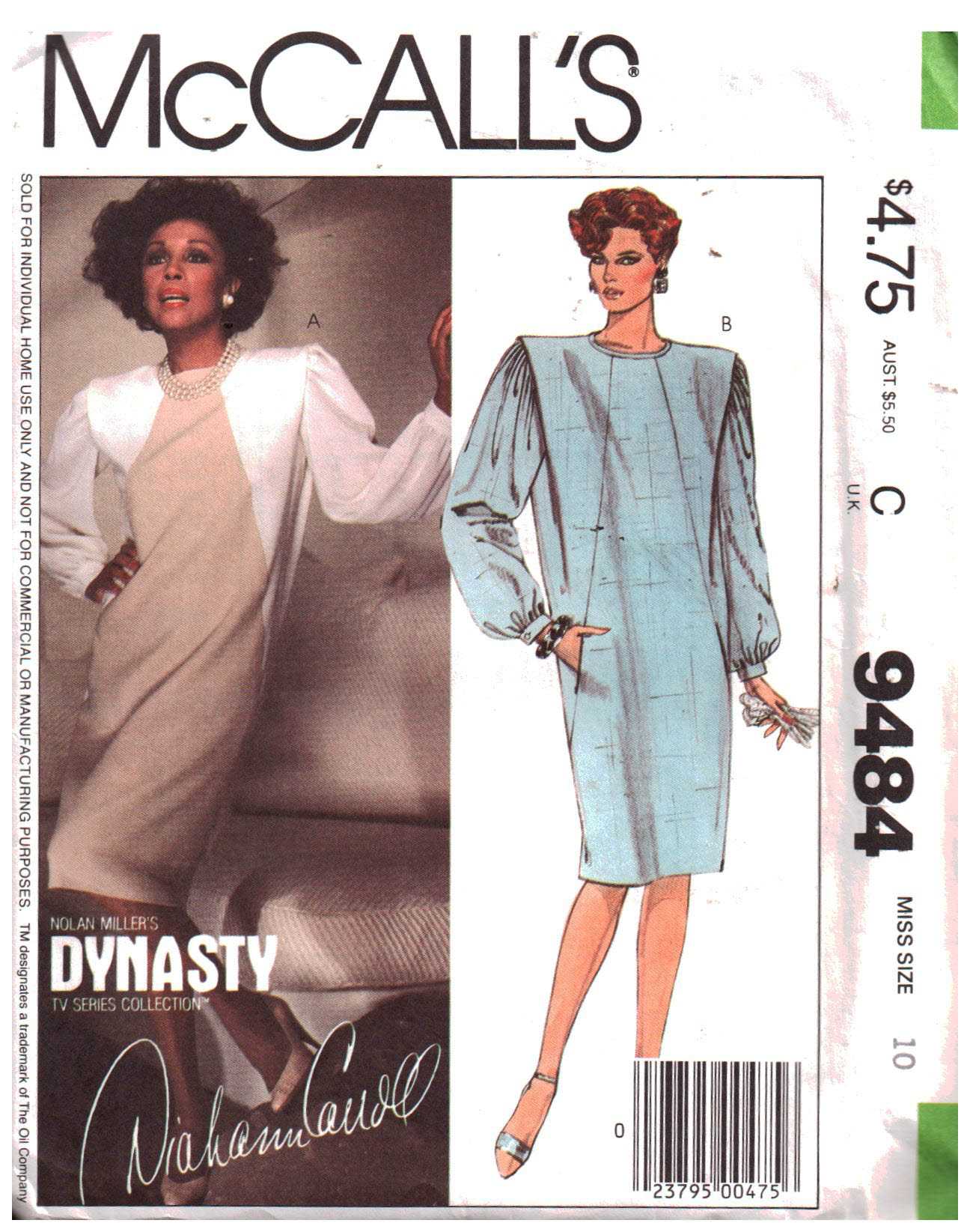 McCall's 9484 Dress Size: 10 Uncut Sewing Pattern