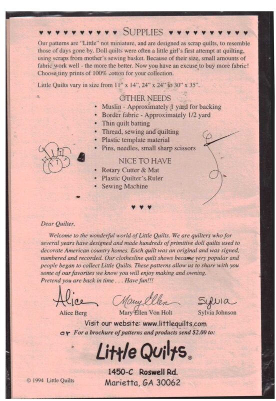 The Little Quilt Collection LQC13 1