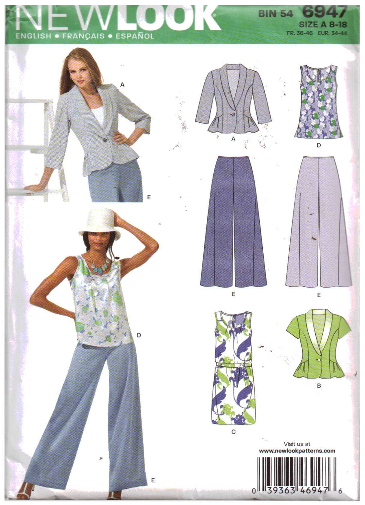 Pants and Top Pattern Uncut 8-18 STYLE 2406 Tunic
