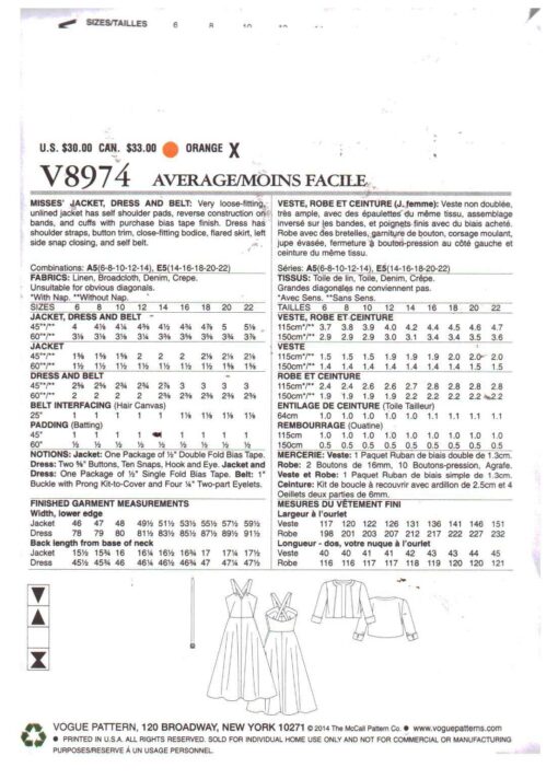 Vogue V8974 1