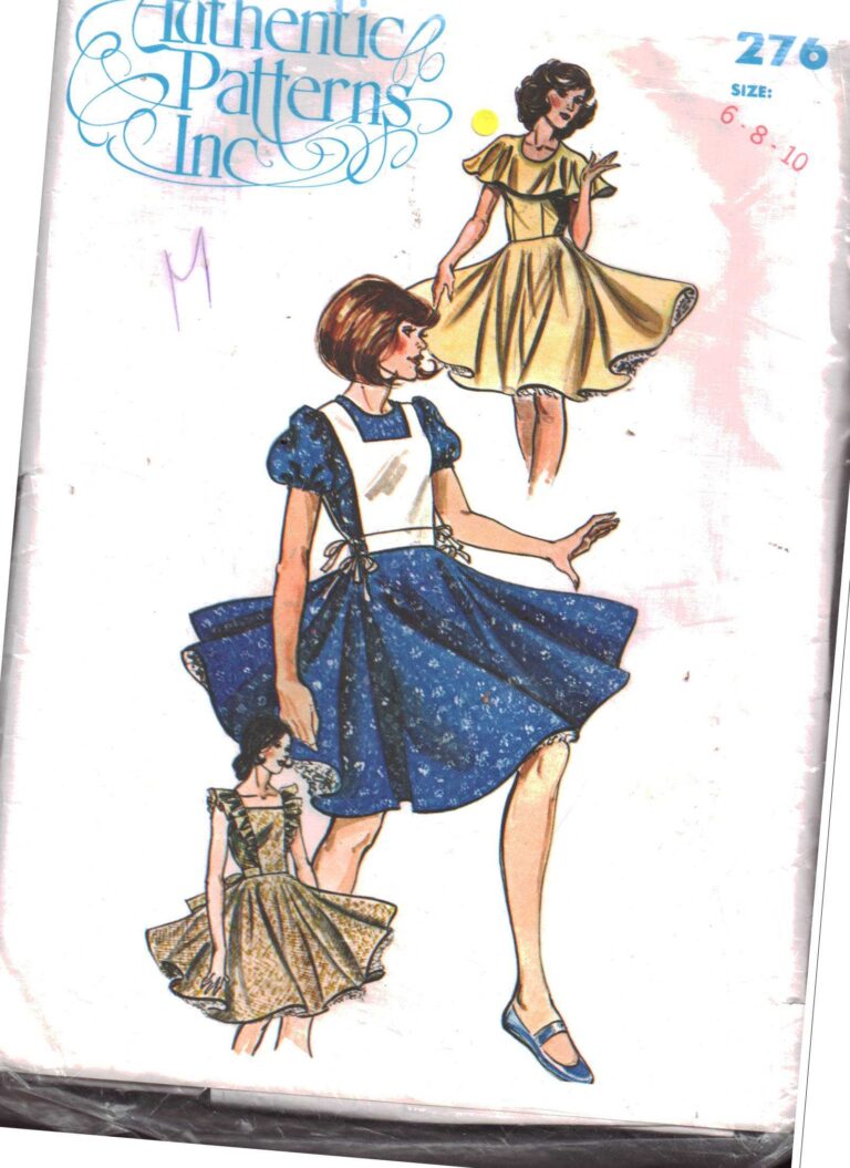 Authentic Patterns 276 Square Dance Dress Size6810 Uncut Sewing Pattern