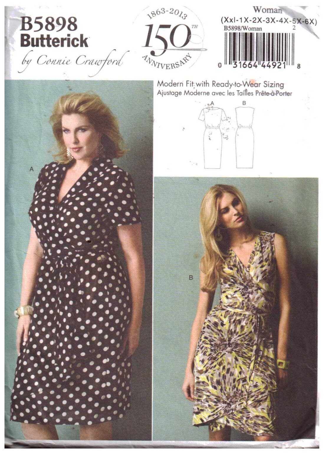 Butterick B5898 Dress Size XXL6X Uncut Sewing Pattern