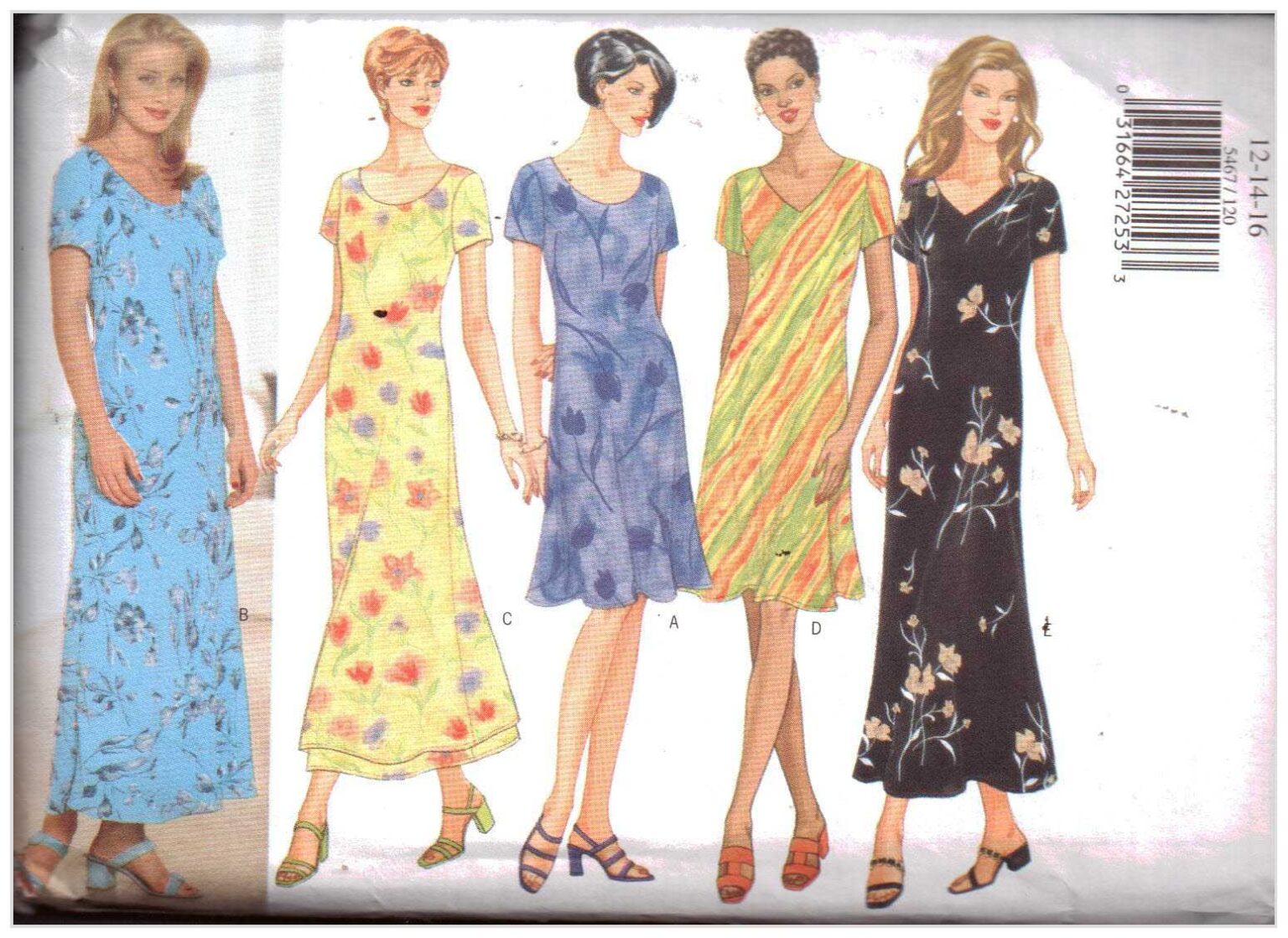 Butterick 5467 Dress Size: 12-14-16 Uncut Sewing Pattern