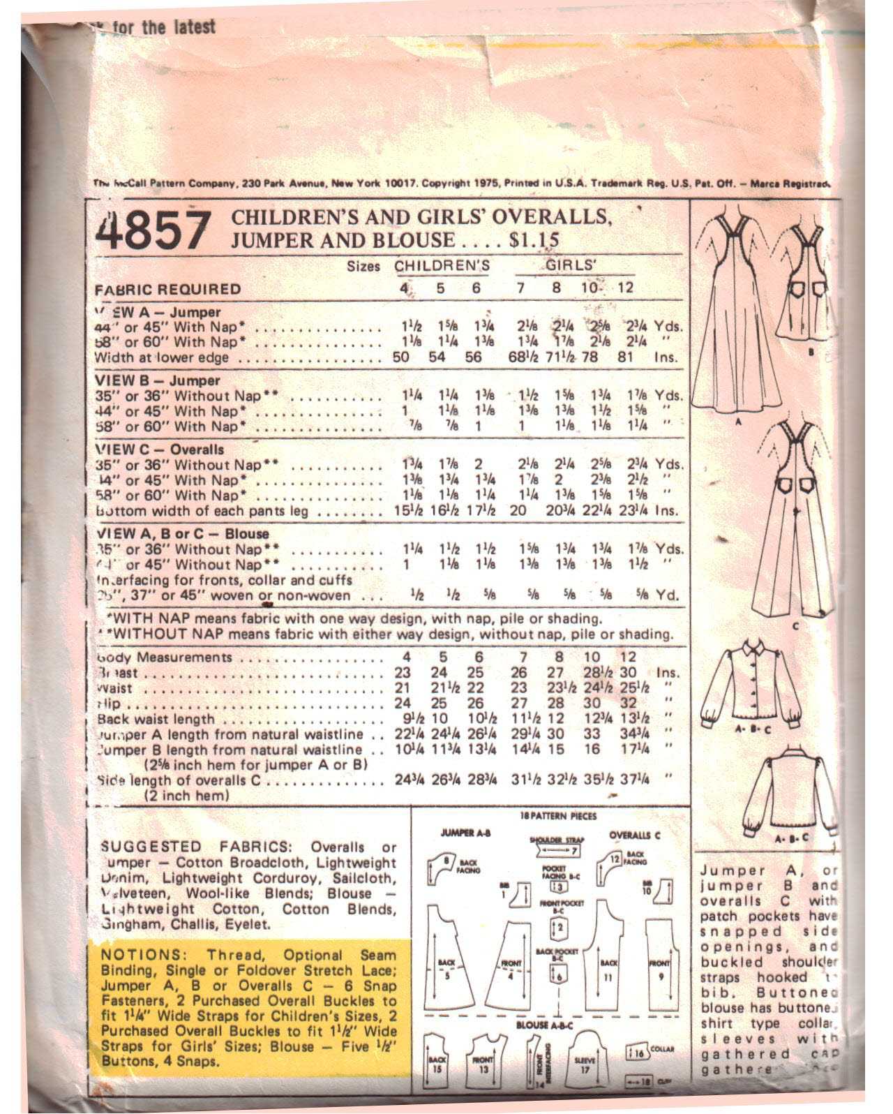 Kwik Sew 230, Vintage Sewing Patterns