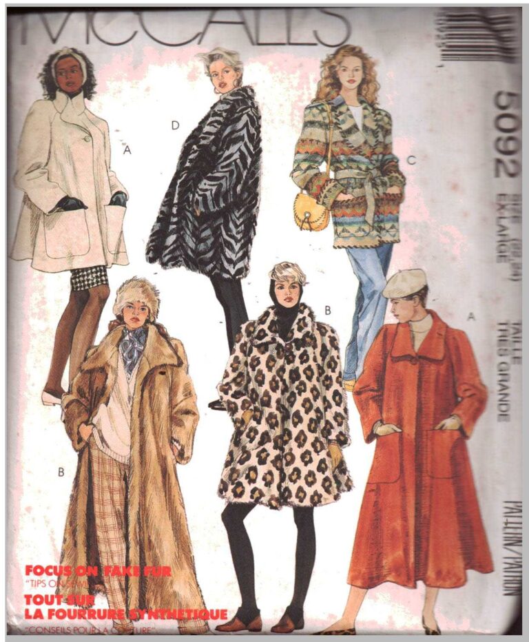 McCall's 5092 Coat in three lengths, Headband Size: 22-24 Uncut Sewing ...