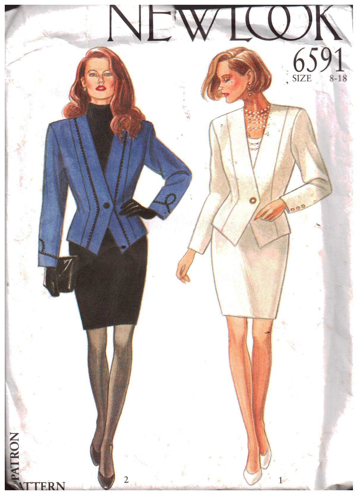 New Look 6591 Top, Skirt Size: 8-18 Uncut Sewing Pattern