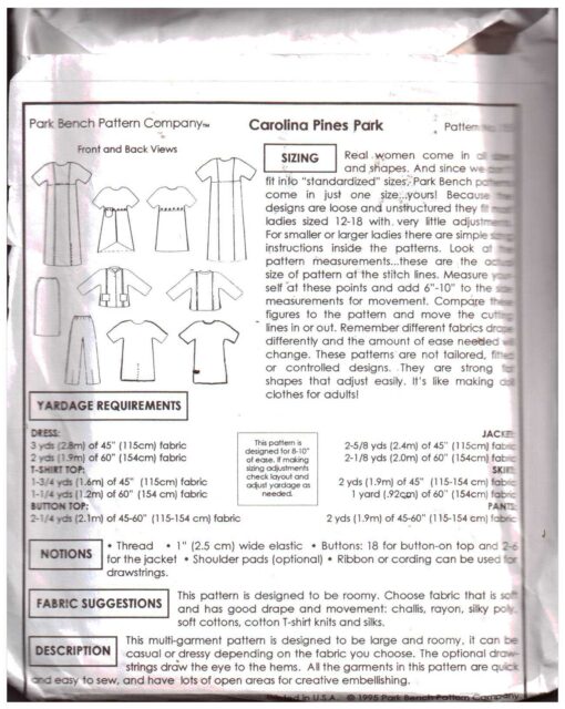 Park Bench Pattern Company 15 Carolina Pines Park 1 2
