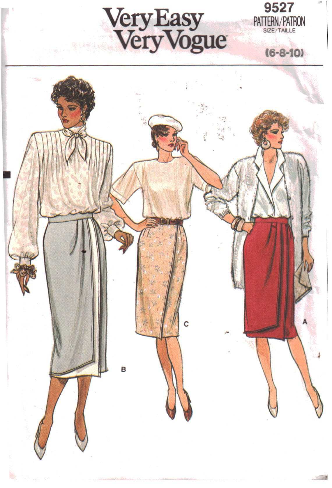 Vogue 9527 Skirt Size: 6-8-10 Uncut Sewing Pattern