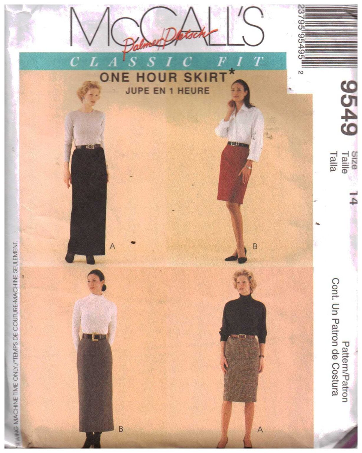 McCall's 9549 Skirt Size: 14 Used Sewing Pattern