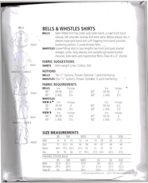 The Sewing Workshop Bells & Whistles Shirt 1