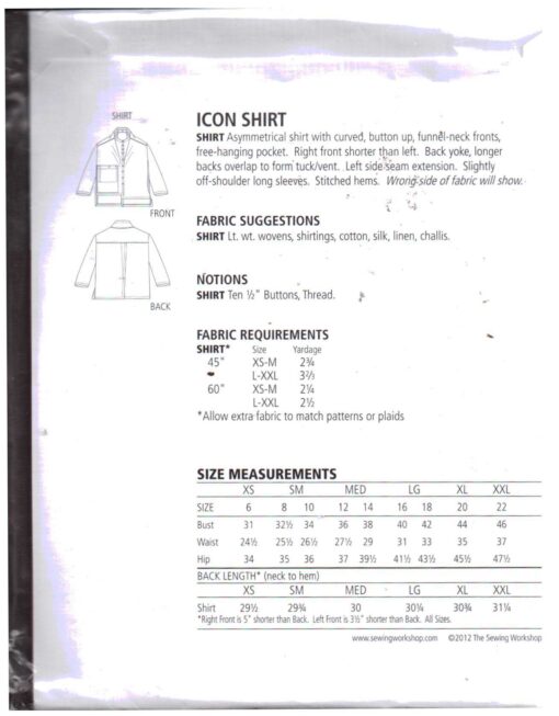 The Sewing Workshop Icon Shirt 1