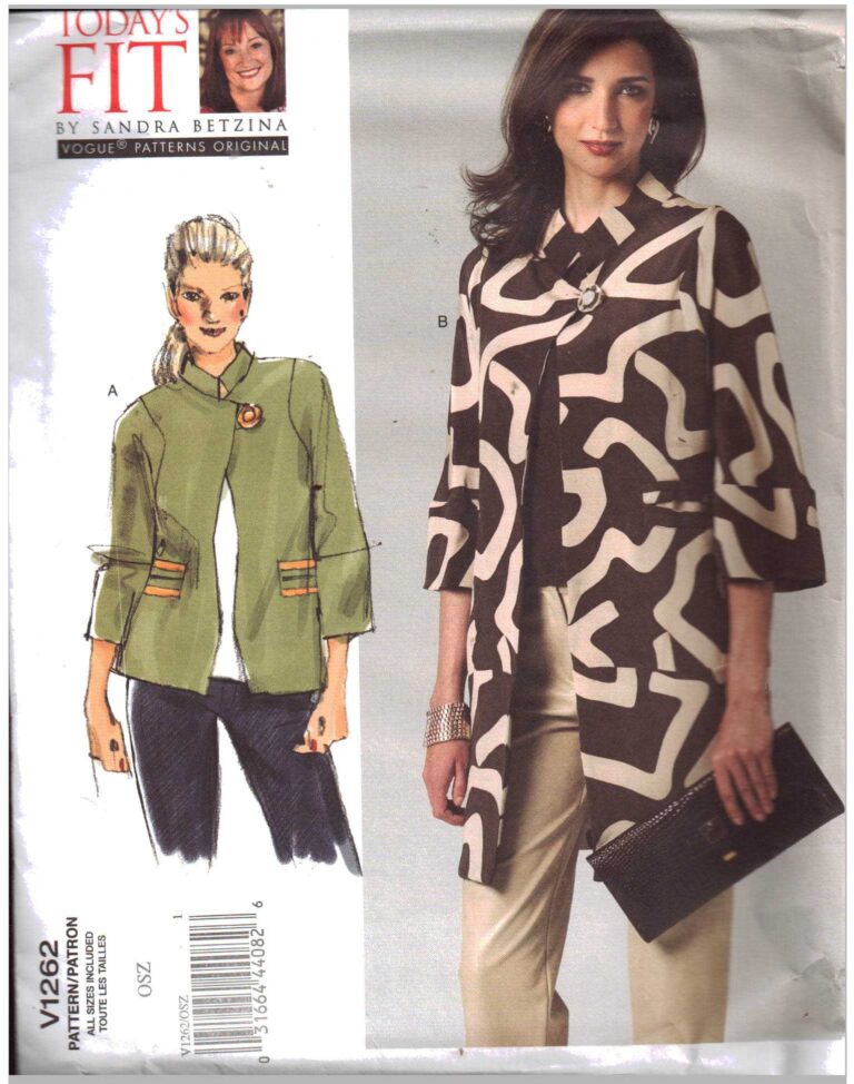 Vogue V1262 Jacket by Sandra Betzina Size: OSZ Uncut Sewing Pattern