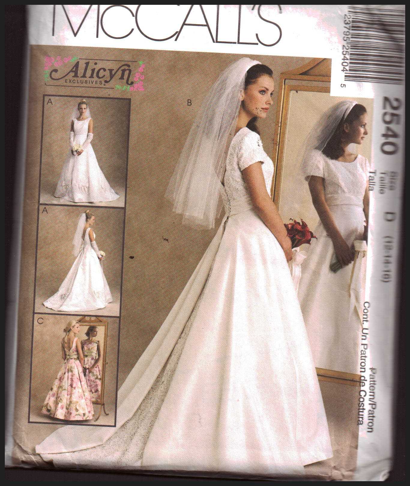Vogue 1519 Bridal Gown Size: 10 Used Sewing Pattern