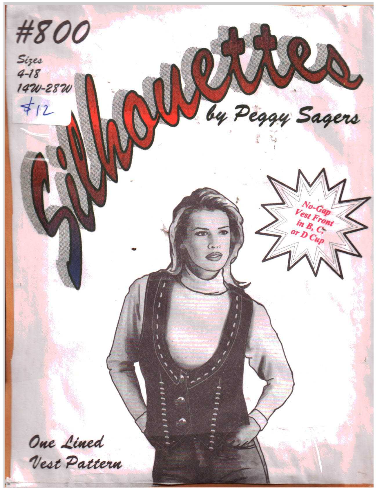 Silhouettes 800 Vest by Peggy Sagers Size: 4-18 Uncut Sewing Pattern