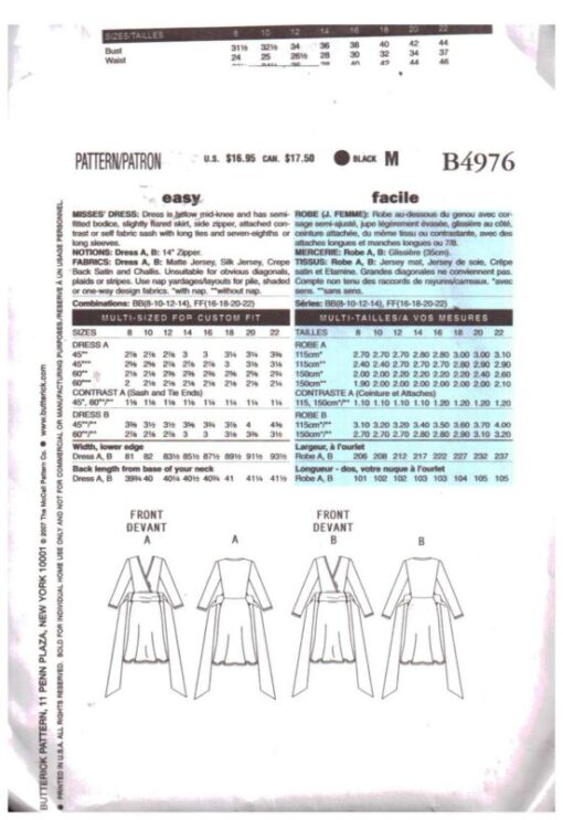 Butterick B4976 1