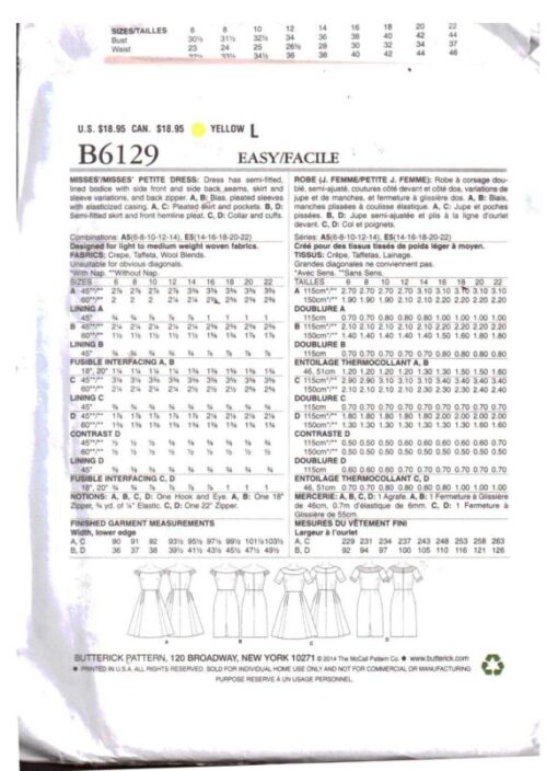 Butterick B6129 1