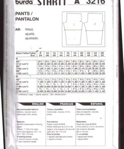 Alternative view of Burda 3216 Pants, Shorts Size: 8-26 Uncut Sewing Pattern