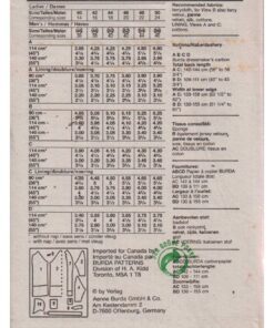 Alternative view of Burda 4710 Unisex Robe Size: 14-24 and 36-46 Uncut Sewing Pattern