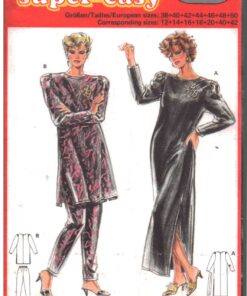 Burda 5924 Dress, Tunic, Pants Size: 12-42 Uncut Sewing Pattern