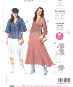 Burda 6040 Dress, Top Size: 8-18 Uncut Sewing Pattern