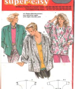 Burda 6418 Jacket Size: 8/10-20/40 Uncut Sewing Pattern
