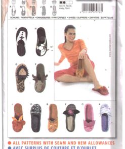 Burda 7978 Slippers Size: 5.5-13.5 Uncut Sewing Pattern