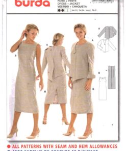 Burda 8511 Dress, Jacket Size: 6-16 Uncut Sewing Pattern