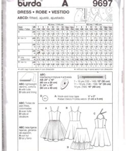 Alternative view of Burda 9697 Girl's Dress Size: 7-14J Uncut Sewing Pattern