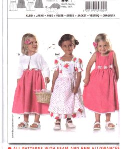 Burda 9702 Girl's Dress Size: 18M -5 Uncut Sewing Pattern