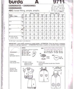 Alternative view of Burda 9711 Infants Co-ordinates , Romper, Top, Pants, Hat Size: 3M-18M Uncut Sewing Pattern