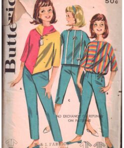 Butterick 2131 Girl's Pants, Blouse Size: 12 Breast 30 Used Sewing Pattern