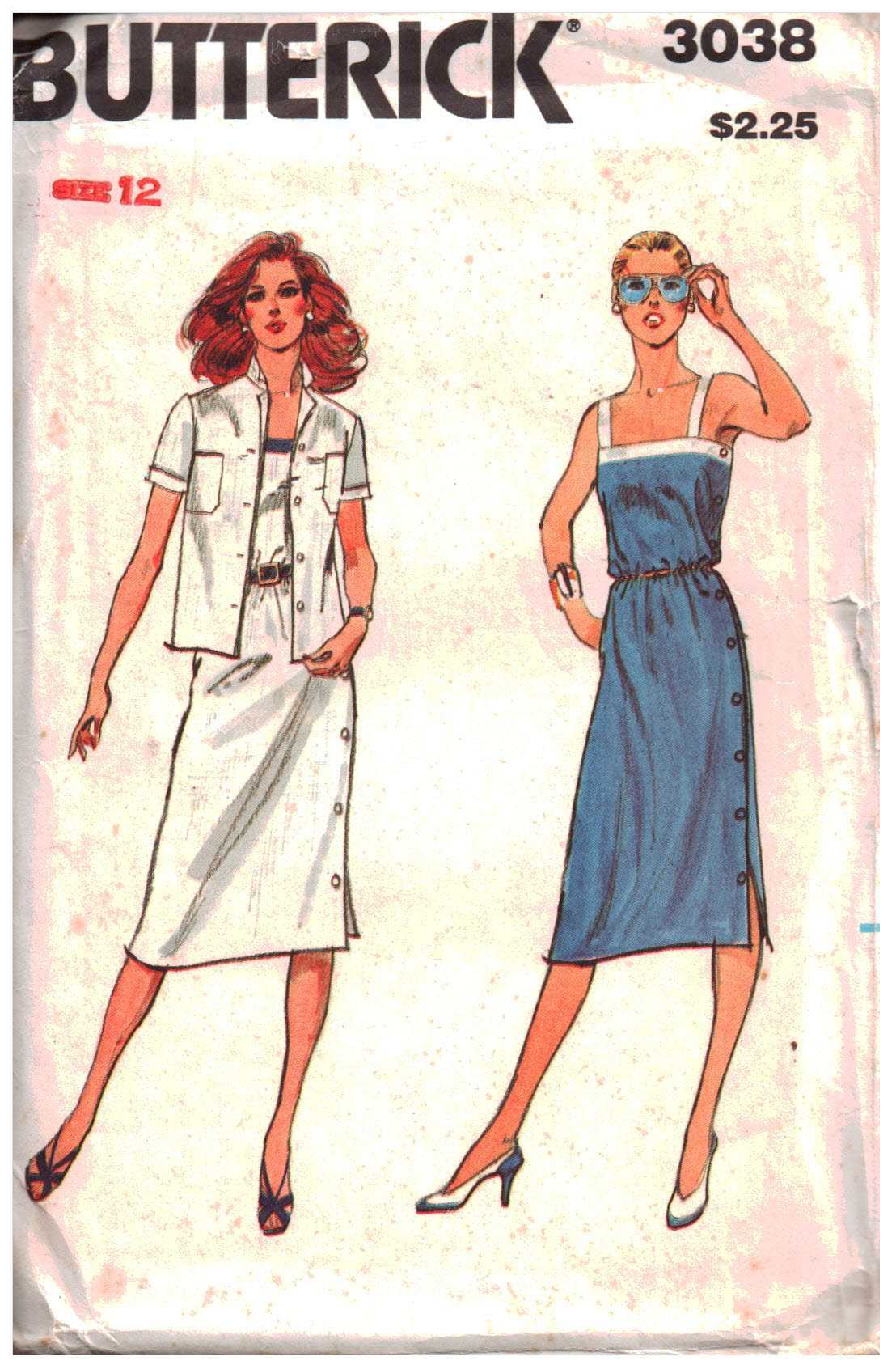Butterick 3038 Dress, Jacket Size: 12 Uncut Sewing Pattern