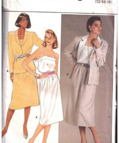 Butterick 3116 Dress, Jacket Size: 12-14-16 Used Sewing Pattern