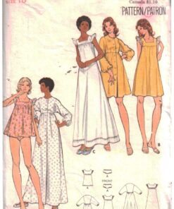 Butterick 3160 Nightgown, Robe Size: 16 Uncut Sewing Pattern