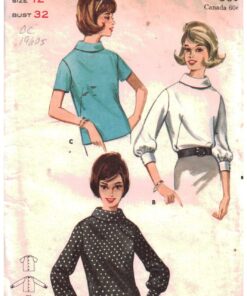 Butterick 3217 Blouse Size: 12 Bust 32 Used Sewing Pattern
