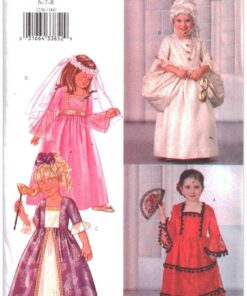 Butterick 3236 Girl's Costume - Princess, Spanish Size: 6-7-8 Uncut Sewing Pattern