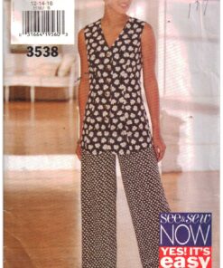 Butterick 3538 Tunic, Pants Size: 12-14-16 Used Sewing Pattern